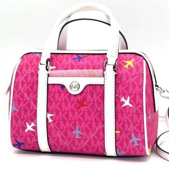 Michael Kors Pink Satchel with Multicolor Accents - Picture 1 of 5